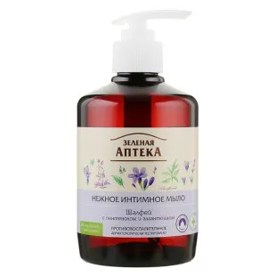 Нежное интимное мыло противовоспалительное «Шалфей» Зеленая Аптека 370ml
