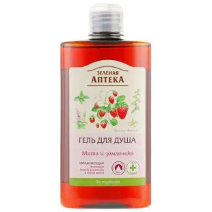 Гель для душу «М'ята і суниця» Зелена аптека 400ml