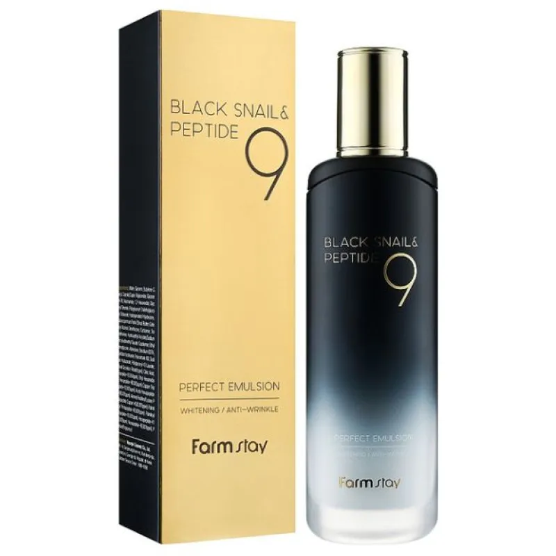 FarmStay Black Snail & Peptide 9 Perfect Emulsion 12 120 мл