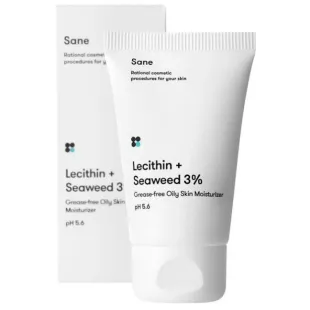 Крем для жирної шкіри обличчя з лецитином + морські водорості 3% Sane Face Cream 40ml