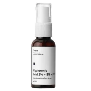 Сироватка для обличчя з гіалуроновою кислотою і вітамінами В5 РР Sane Hyaluronic Acid 2% + B5 + PP 3