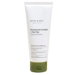 Пенка для умывания с экстрактом гуттуинии и чайного дерева Mary & May Houttuynia Cordata Tea Tree C