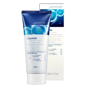Зволожуюча пінка для дбайливого очищення обличчя з колагеном FarmStay Collagen Water Full Moist Deep