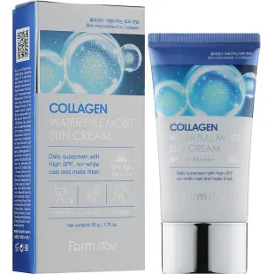 Крем сонцезахисний Farmstay Collagen Water Full Moist Sun Cream (SPF50+/PA++++) 50g