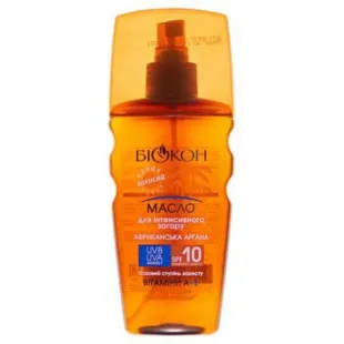 Олія для інтенсивної засмаги "Африканська Аргана" SPF 10 Біокон 160ml