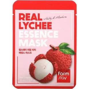 Маска тканевая с лицом FarmStay Real Lychee Essence Mask 23ml