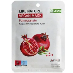 Маска для лица с гранатом Like Nature Vegan Mask Pack # Pomegranate x 1ea