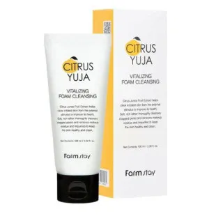 Пенка для умывания из Юдзу FarmStay Citrus Yuja Vitalizing Foam Cleansing 100ml