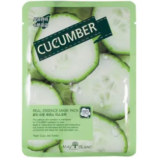 Маска тканевая увлажняющая с экстрактом огурца для лица May Island Real Essense Cucumber Mask Pack