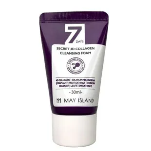 Колонная пенка для лица May Island 7days Secret 4D Collagen Cleansing Foam 30ml