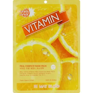 Маска тканевая для лица с витамином C May Island Real Essence Vitamin Mask Pack 25ml