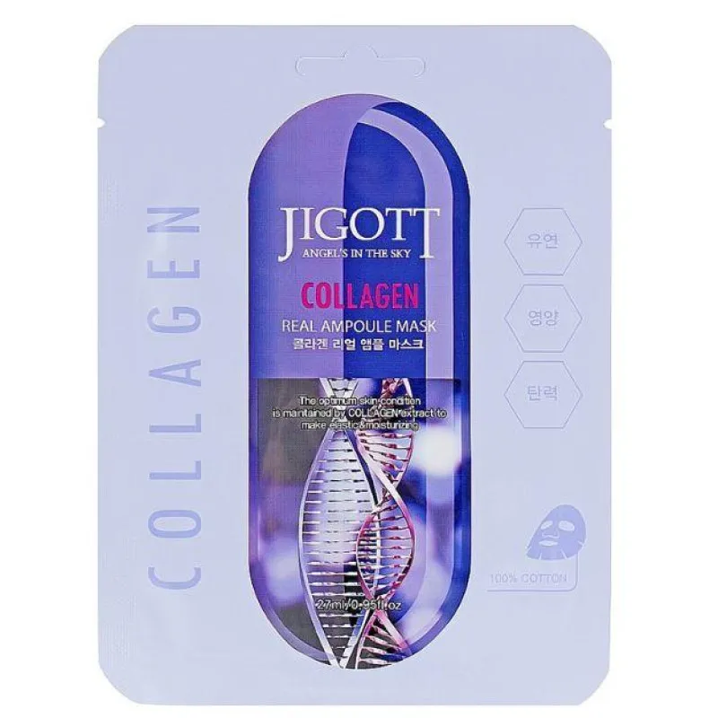 Jigott COLLAGEN REAL AMPOULE MASK 27 мл