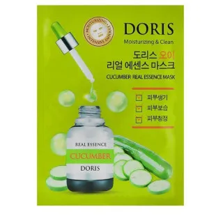 Ампульная маска с экстрактом огурца DORIS CUCUMBER REAL ESSENCE MASK 25ml