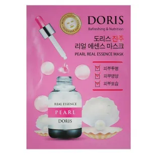 Ампульная маска с экстрактом жемчуга Doris Pearl Real Essence Mask 25ml