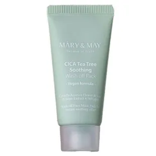 Глиняна маска для чутливої шкіри Mary&May CICA TeaTree Soothing Wash off Pack 30g