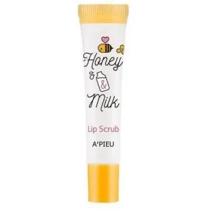 Скраб для губ с медом и молочными протеинами A"Pieu Honey & Milk Lip Scrub 8ml