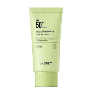 Сонцезахисний крем з екстрактом Морінги The Saem Eco Earth Power Green Sun Cream SPF50+