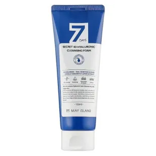 Пенка для умывания с гиалуроновой кислотой May Island 7 Days Secret 4D Hyaluronic Cleansing Foam 150