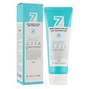 Пенка для очистки пор с содой May Island 7 Days Secret Baking Soda Pore Deep Cleansing Foam150ml