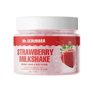 Крем-скраб для рук і тіла Mr.SCRUBBER з ароматом полуничного коктейлю Strawberry Milkshake