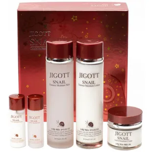 Антивіковий набір для обличчя Jigott Snail Essence Moisture Skin Care 3SET