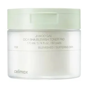 Заспокійливі тонер-педи для обличчя Celimax Cica BHA Blemish Toner Pad 170ml / 60pads