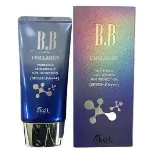 Антивіковий ВВ крем із високим фактором захисту від ультрафіолету Ekel BB Cream Collagen SPF50+ PA +