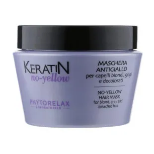Антижовта маска для світлого та освітленого волосся Phytorelax Laboratories Keratin No-Yellow Hair M