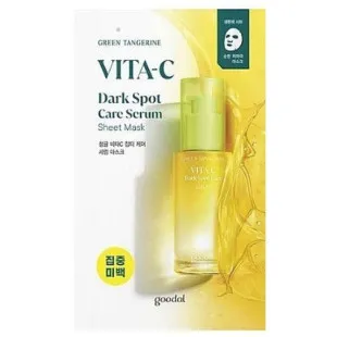 Освітлювальна тканинна маска з вітаміном С Goodal Green Tangerine Vita C Dark Spot Serum Sheet Mask