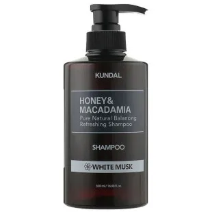 Натуральний шампунь для волосся з ароматом білого мускусу KUNDAL Honey & Macadamia Nature Shampoo -