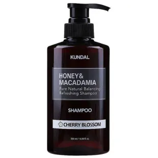 Натуральний шампунь для волосся з ароматом цвітіння вишні KUNDAL Honey & Macadamia Nature Shampoo -