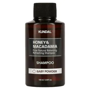 Натуральний шампунь для волосся з ароматом дитячої присипки KUNDAL Honey & Macadamia Nature Shampoo