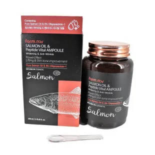 Сыворотка антивозрастная с лососевым маслом и пептидами для лица FarmStay Salmon Oil & Peptide Vi