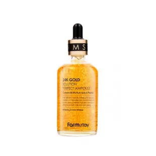 Антивозрастная сыворотка с пептидами FarmStay 24K Gold Solution Perfect Ampoule 100 ml
