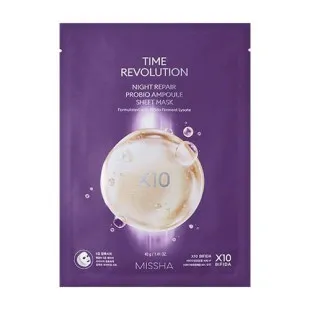 Маска Для Лица Омолаживающая С Ампульной Сывороткой Missha Time Revolution Night Repair Probio Ampo