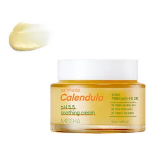 Заспокійливий крем для обличчя з екстрактом календули Su:nhada Calendula pH 5.5 Soothing Cream Missh