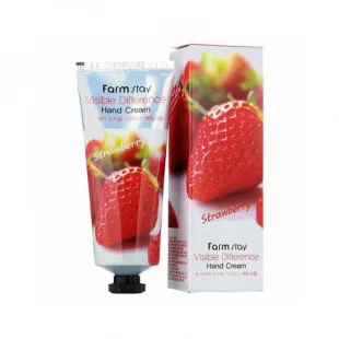 Крем для рук зволожуючий із екстрактом полуниці Visible Difference Hand Cream Strawberry FarmStay 50