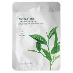 Маска тканинна антиоксидантна з екстрактом зеленого чаю для обличчя Beauu Green Antioxidant Green Te