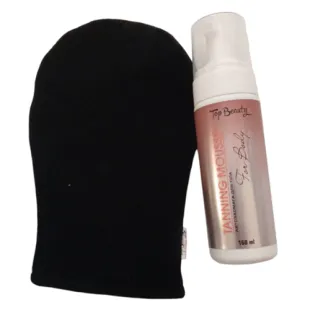 Мус-автозасмага для тіла + рукавичка Top Beauty Tanning Mousse 160 мл
