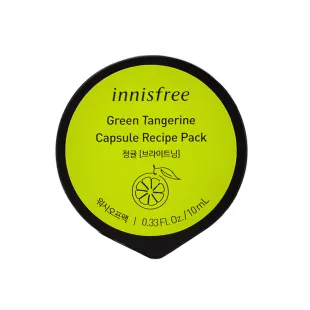Маска успокаивающая с экстрактом зеленого мандарина Innisfree Green Tangerine Capsule Recipe Pack 10