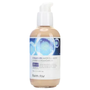 Тональний крем омолоджуючий з колагеном FarmStay Collagen Water Full Moist Luminous Foundation 100m (#21 Natural Beige)
