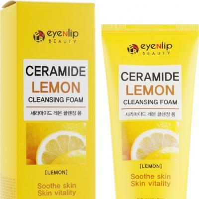 Пенка для умывания с керамидами и экстрактом лимона для лица Eyenlip Ceramide Lemon Cleansing Foam 100ml 0 - Фото 1