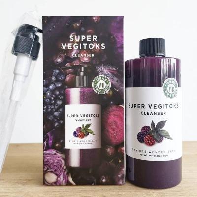 Детокс-гель для умывания омолаживающий с экстрактом ягод Wonder Bath Super Vegitoks Cleanser Purple 200ml 0 - Фото 1