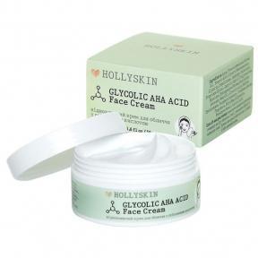 Відновлювальний крем для обличчя з гліколевою кислотою Hollyskin Glycolic AHA Acid Face Cream 50ml