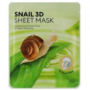 Тканинна маска для обличчя Missha Snail 3D Sheet Mask 21g