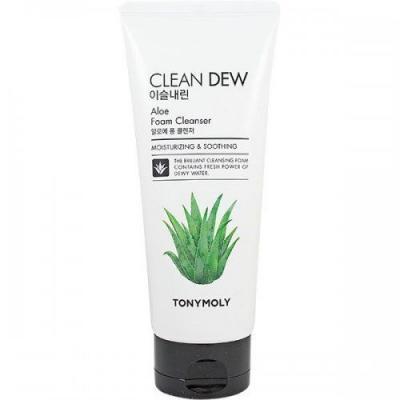 Пенка для умывания с экстрактом алоэ Tony Moly Clean Dew Aloe Foam Cleanser 180ml 0 - Фото 1