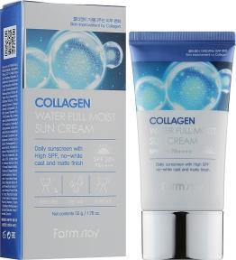 Крем солнцезащитный Farmstay Collagen Water Full Moist Sun Cream (SPF50+/PA++++) 50g
