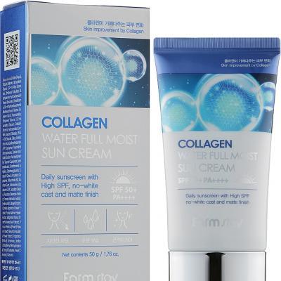 Крем солнцезащитный Farmstay Collagen Water Full Moist Sun Cream (SPF50+/PA++++) 50g