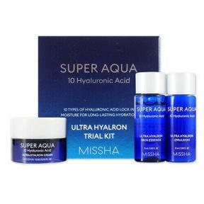 Набор миниатюр для лица Missha Super Aqua Ultra Hyalron 3 Set (essence 15ml+emulsion 15ml+cream 5ml) 35ml