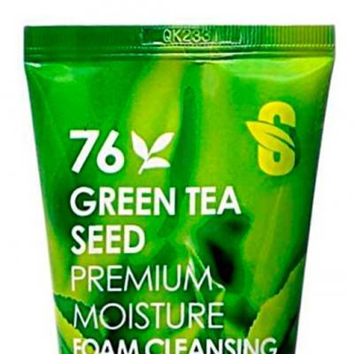 Очищающая пенка для умывания с экстрактом зеленого чая FarmStay 76 Green Tea Seed Premium Moisture Foam Cleansing 100ml 3 - Фото 3